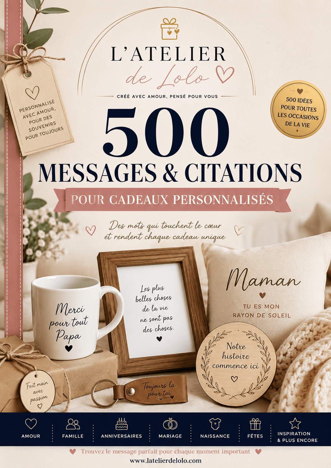 500 Messages et Citations pour cadeaux personnalisés - L'Atelier de Lolo