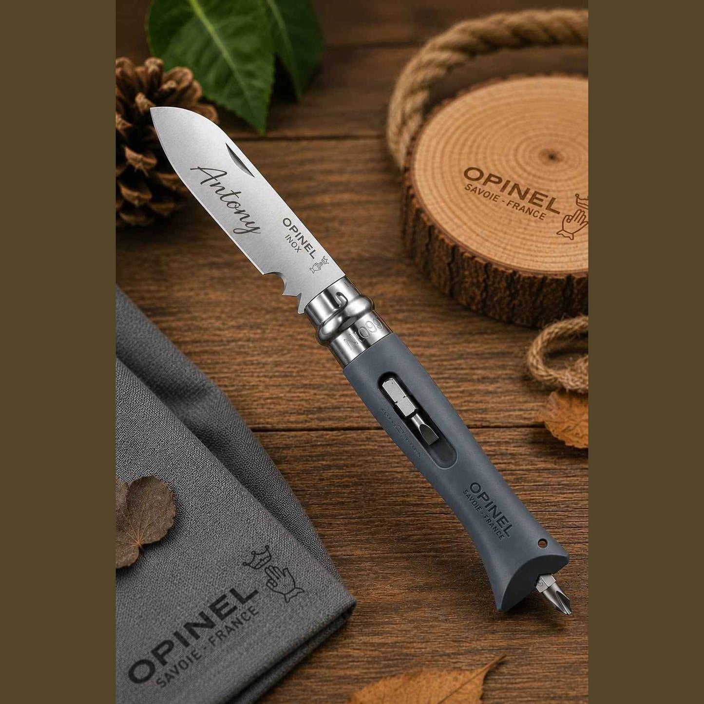 Couteau Opinel tournevis personnalisé