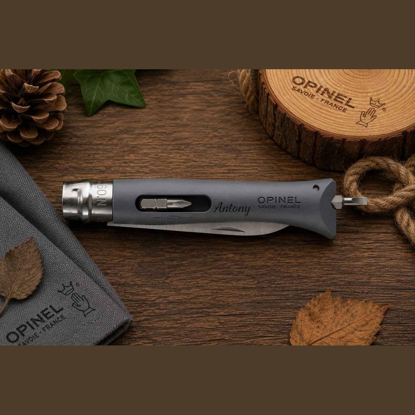 Couteau Opinel tournevis personnalisé