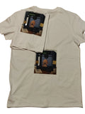 T-shirt blanc pour annonce d'heureux événement, design joyeux, par L'Atelier de Lolo, prêt à porter, visible sur mannequin.