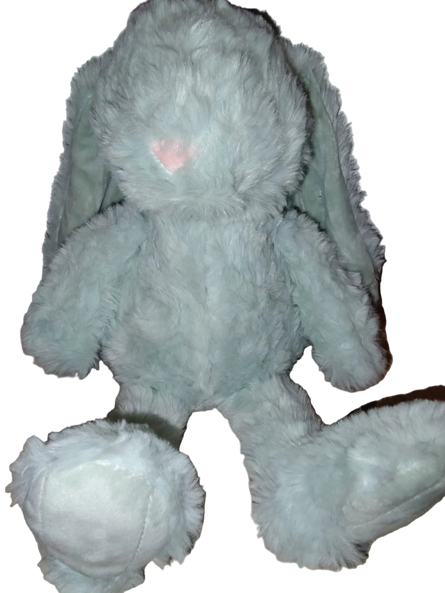 Peluche Lapin grand modèle de L'Atelier de Lolo, douce et moelleuse, image montrant le grand lapin en peluche beige.
