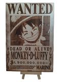 Affiche Wanted Luffy One Piece - L'Atelier de Lolo