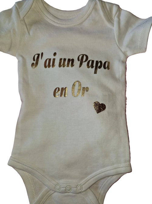 Body bébé Parents en Or - L'Atelier de Lolo