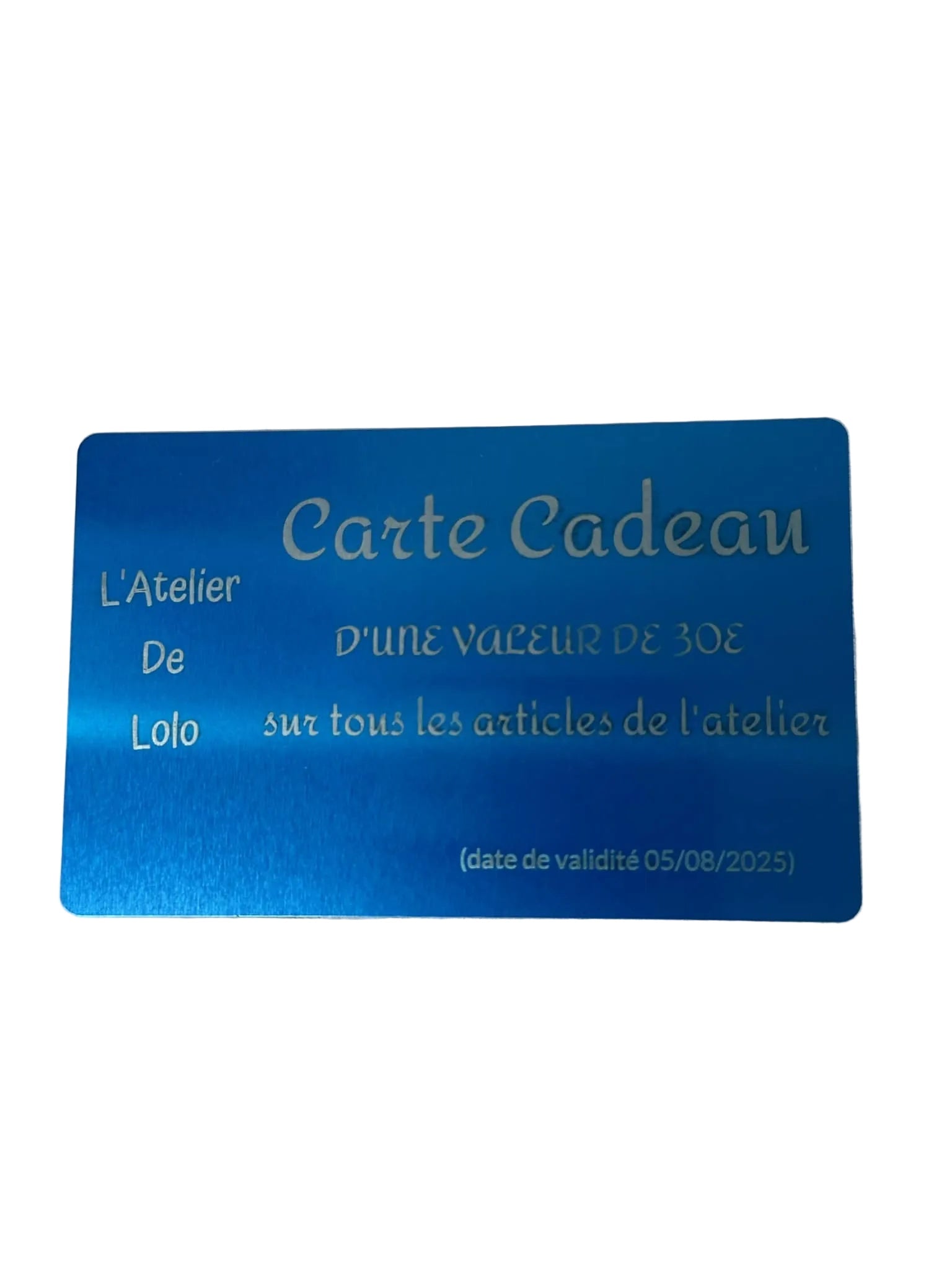 Carte Cadeau L'Atelier de Lolo - L'Atelier de Lolo
