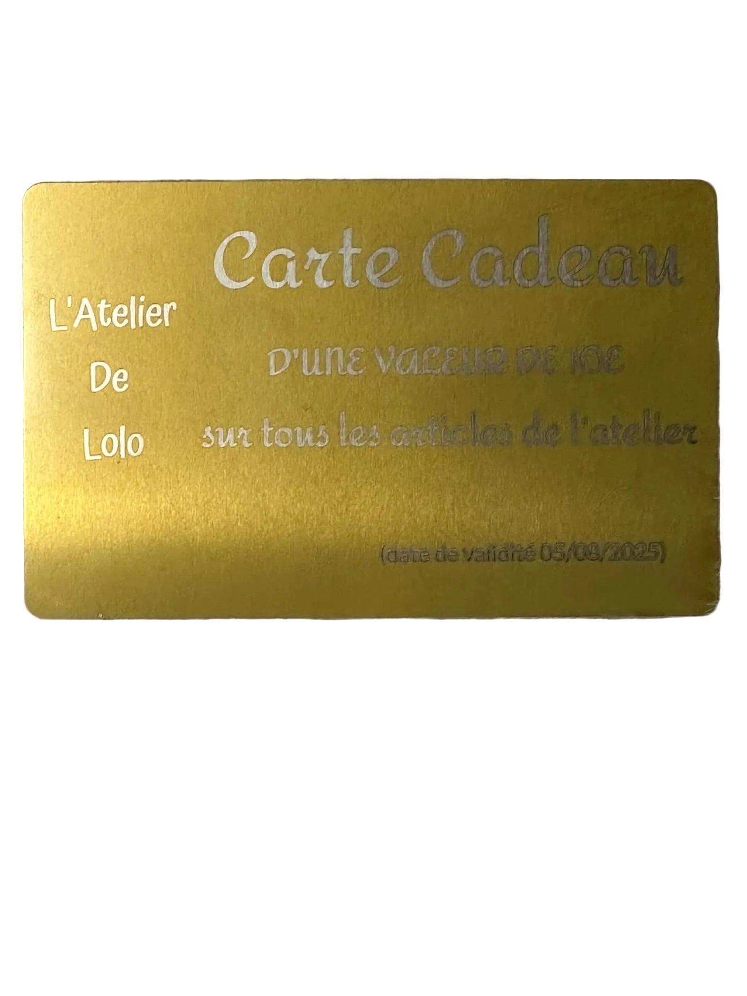 Carte Cadeau L'Atelier de Lolo - L'Atelier de Lolo