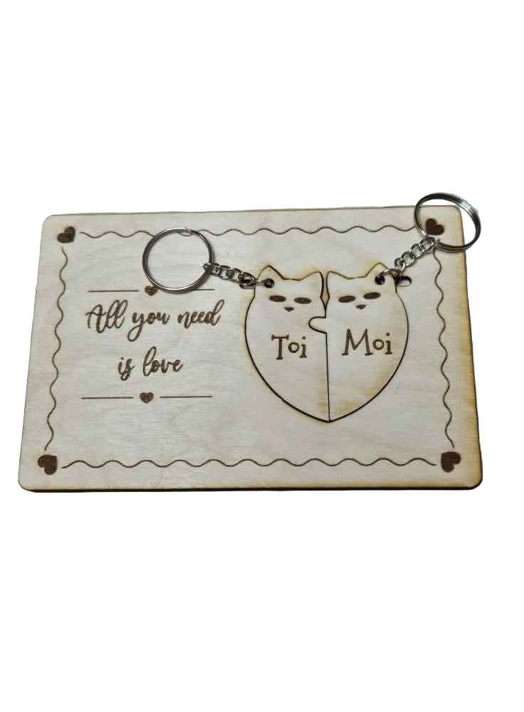 Duo Porte clefs personnalisés - L'Atelier de Lolo