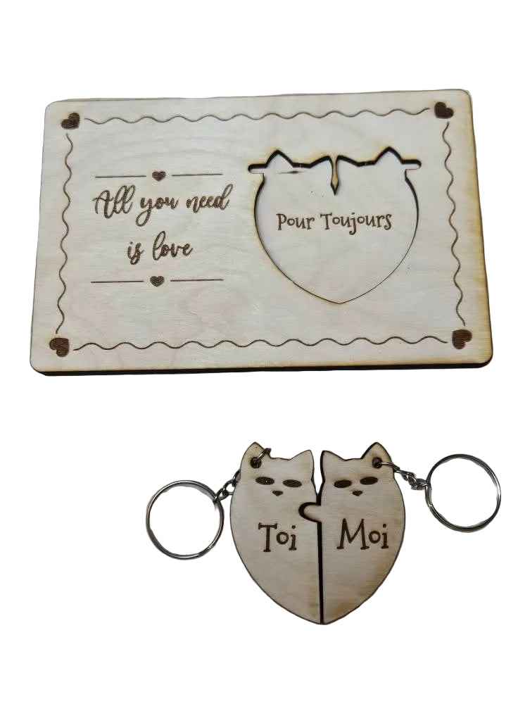 Duo Porte clefs personnalisés - L'Atelier de Lolo