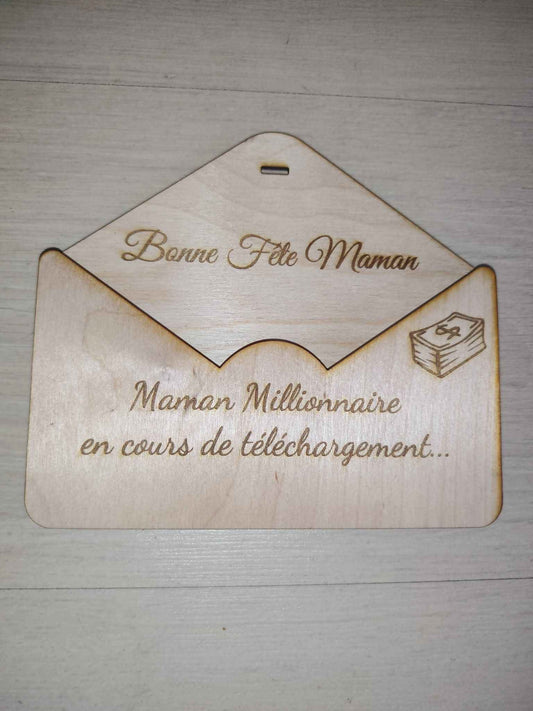 Enveloppe en bois personnalisée - L'Atelier de Lolo