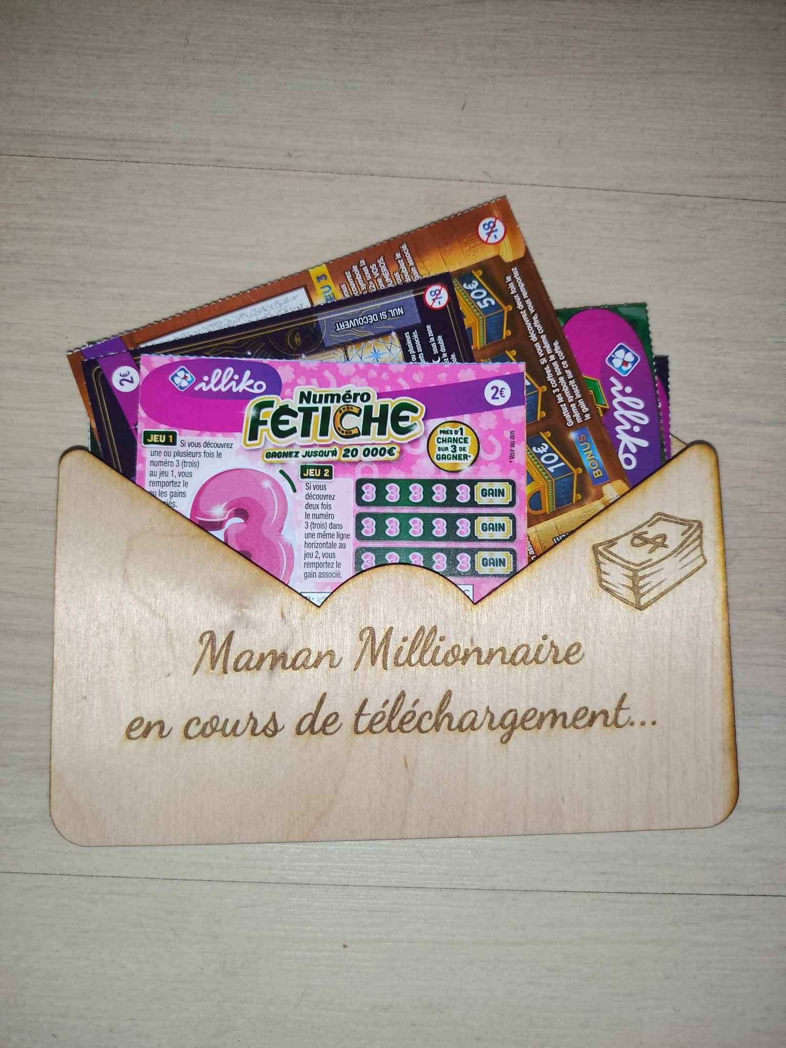 Enveloppe en bois personnalisée - L'Atelier de Lolo