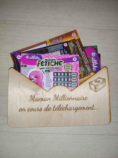 Enveloppe en bois personnalisée - L'Atelier de Lolo