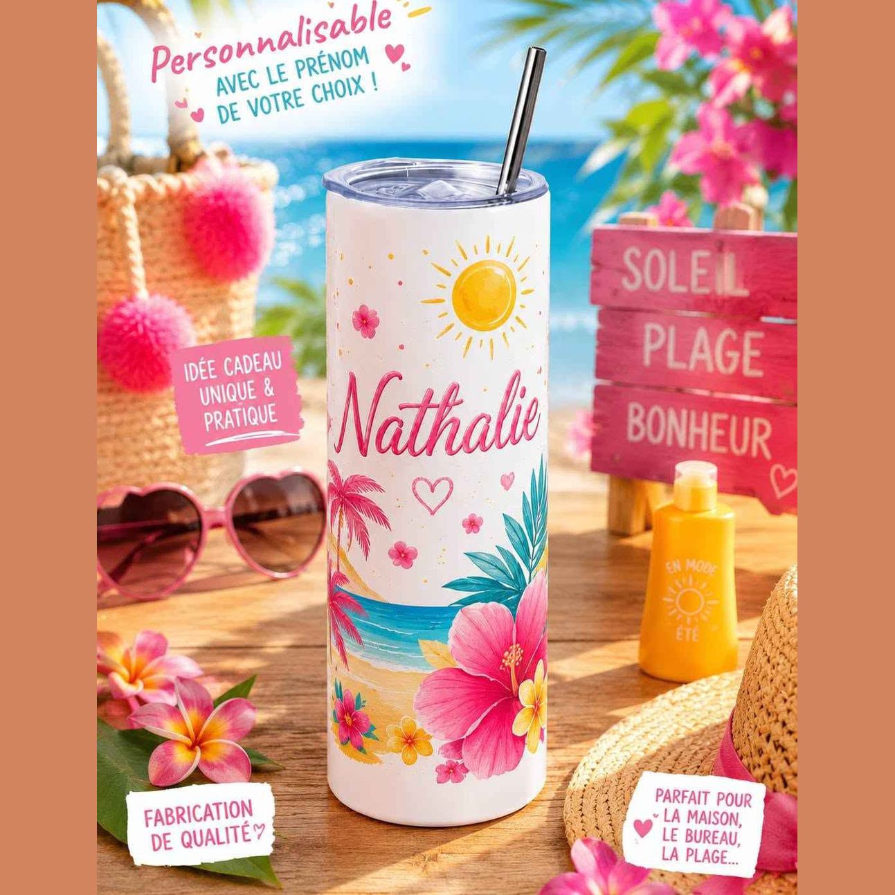 Gourde Gobelet personnalisée - L'Atelier de Lolo